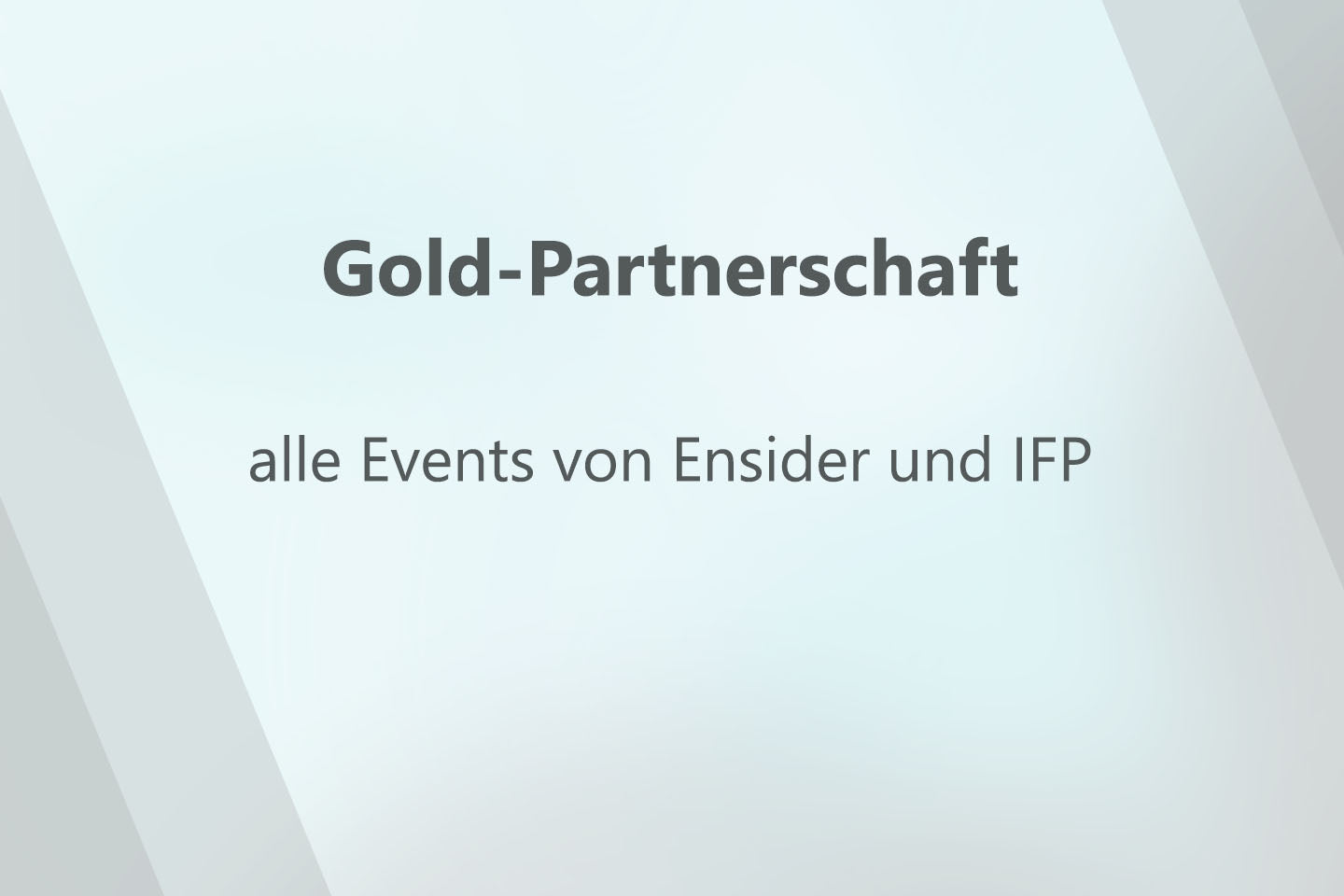 Sponsorship Ensider:Forum Konferenzen - Ensider