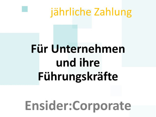 Ensider: Corporate - Jahresabo