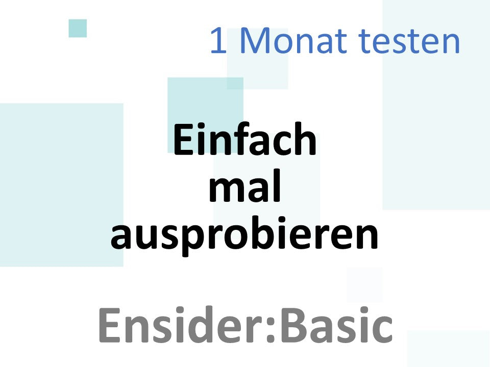 Ensider:Partner Basic - Testmonat